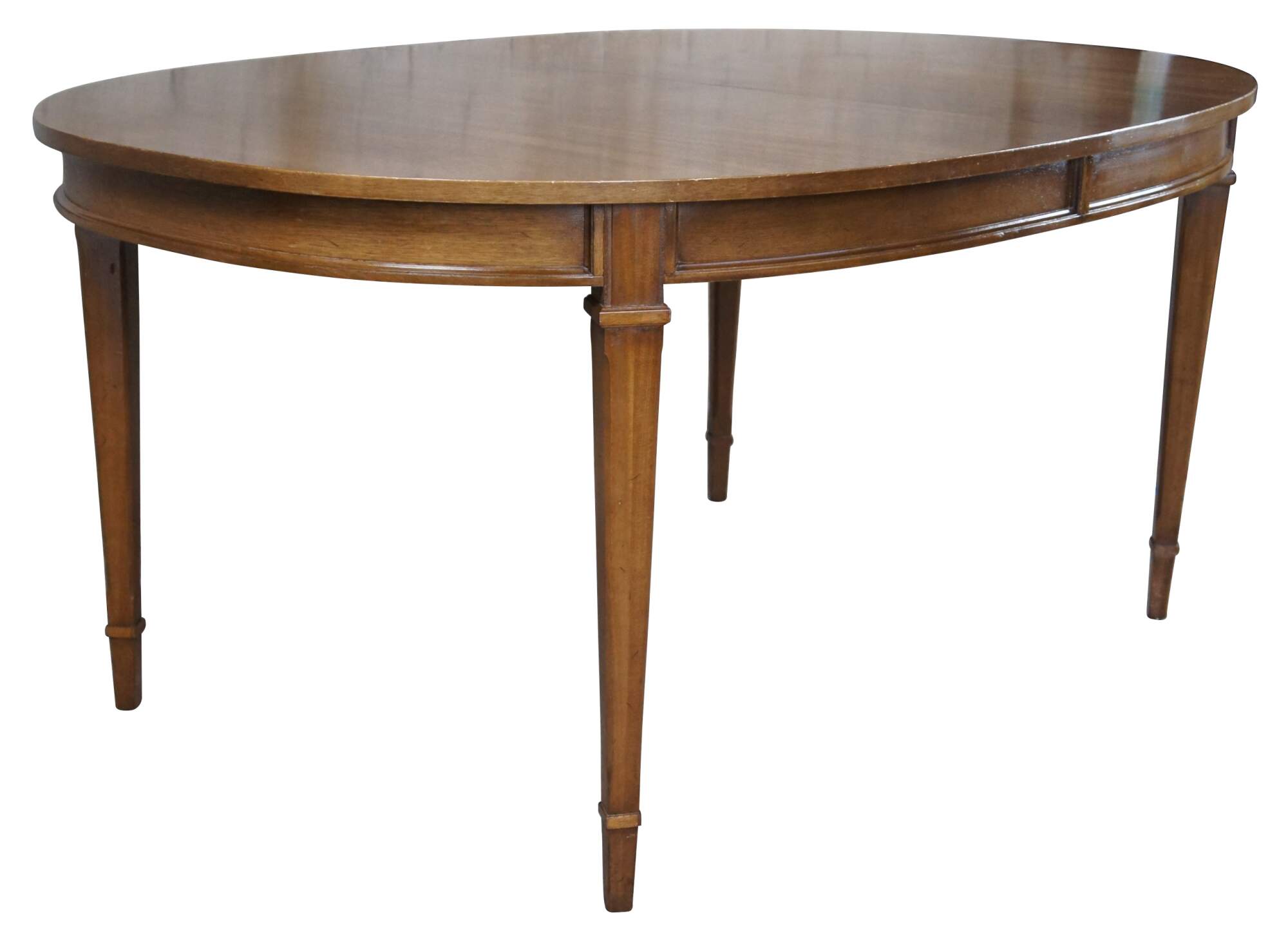 Mid Century Modern Drexel Triune Mahogany Oval Extendable Dining Table