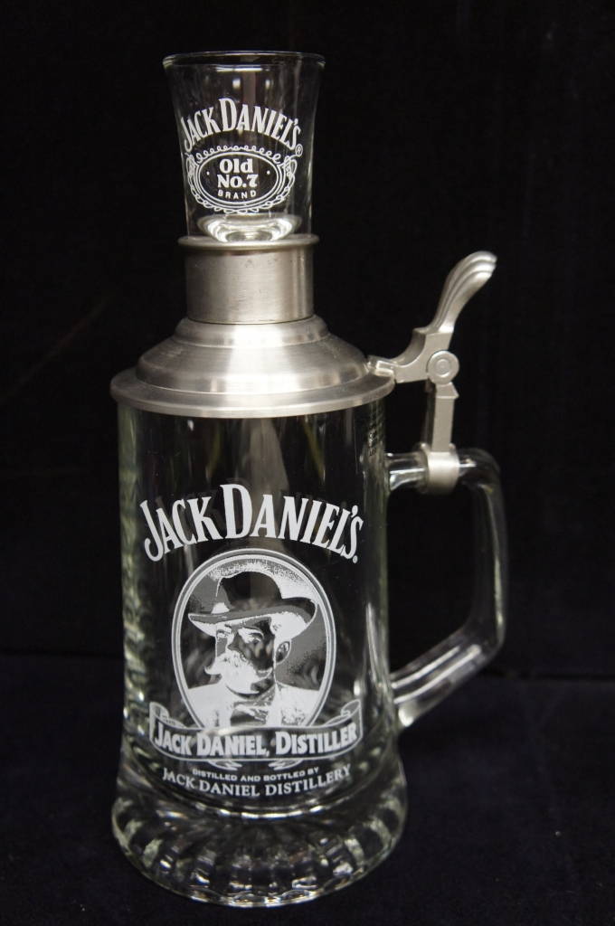 Jack Daniels Distillery Domex Italy Glass Stein Tankard W Old No 7 Shot Glass 8988