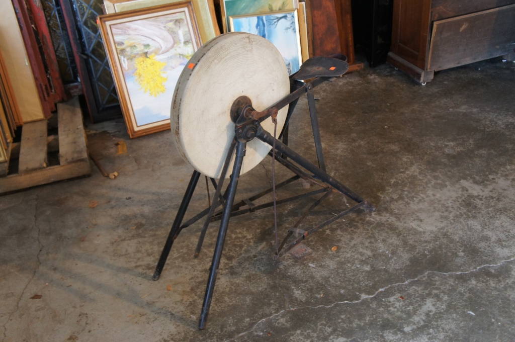Antique sharpening wheel