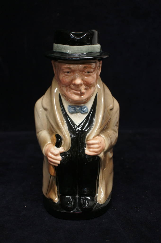 Vintage Royal Doulton Winston Churchill Toby Mug Statue Figurine D6172 ...