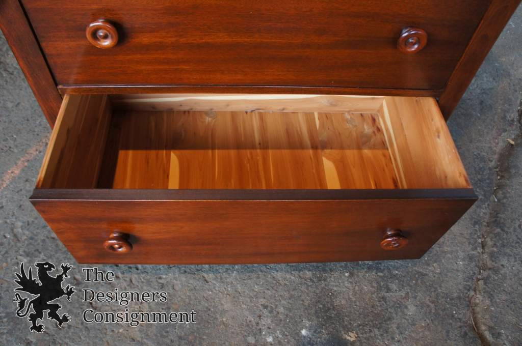 Rare Cavalier Antique 1940s Mahogany Tallboy Dresser Early American