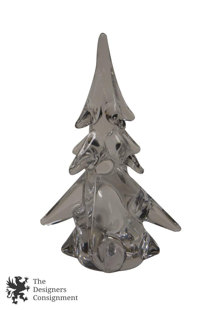 Lead Crystal Christmas Tree with Green Speckles. Hand Crafted Glass Pi –  Anything Discovered