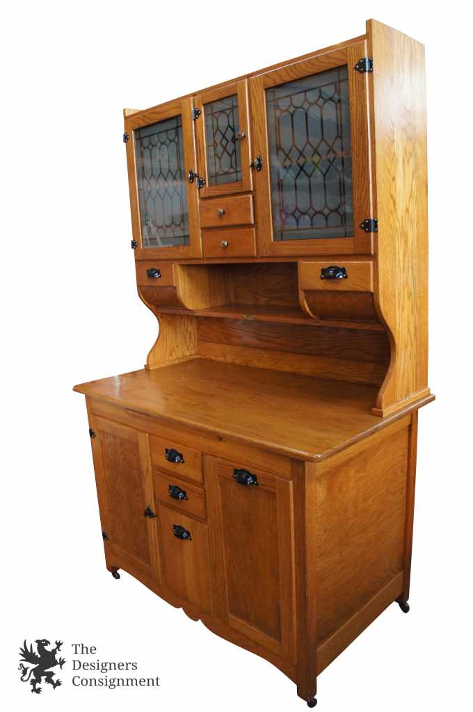 Antique Oak Wilson Kitchen Cabinet