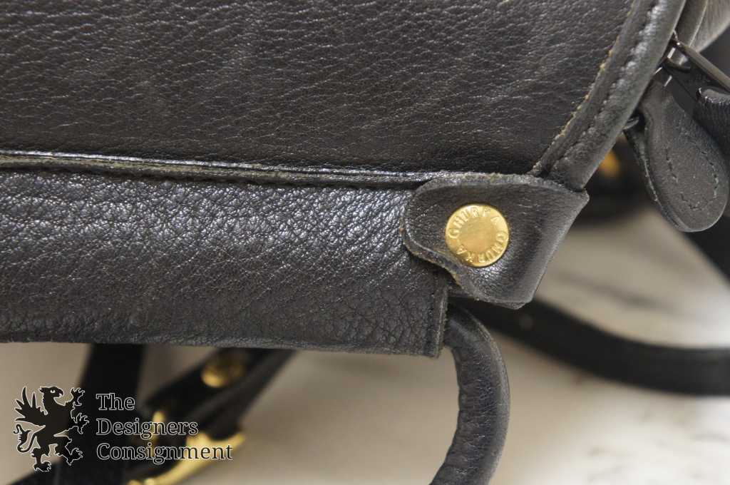 Libaire, Bags, Vintage Libaire Beautiful Black Leather Brass Hardware