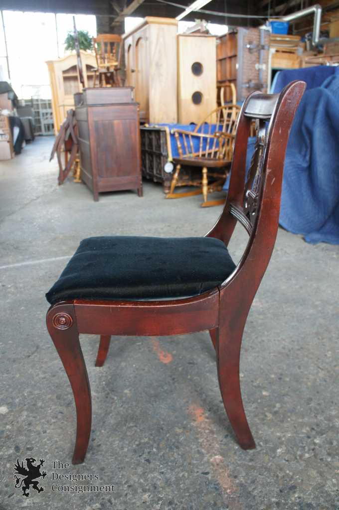 Antique harp back online dining chairs