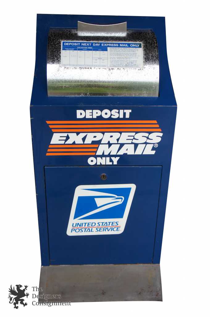 Vintage USPS Express Mail Deposit Collection Box Postal Service ...