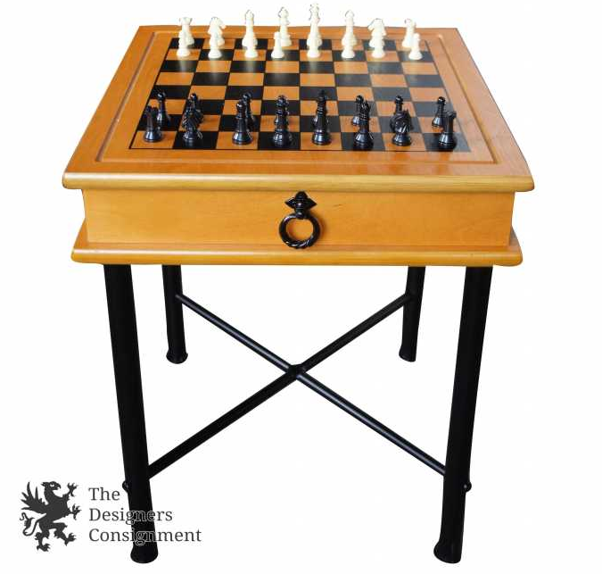 CHESS AND CHECKERS GAME TABLE SET