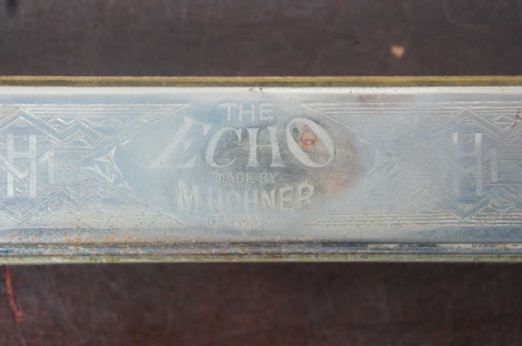 Vintage M. Hohner The Echo 32 Hole Harmonica & Box Germany No 605