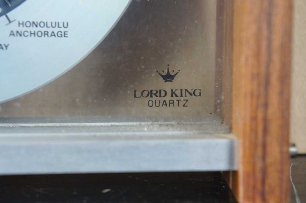 Lord King Quartz World Clock Moving Jet Second Hand Aerospace Made in Japan