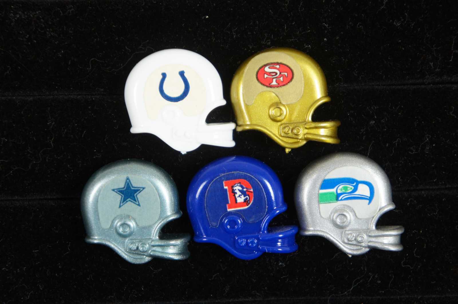 Vintage NFL AFC North & West Football Helmet Enamel Pins: 