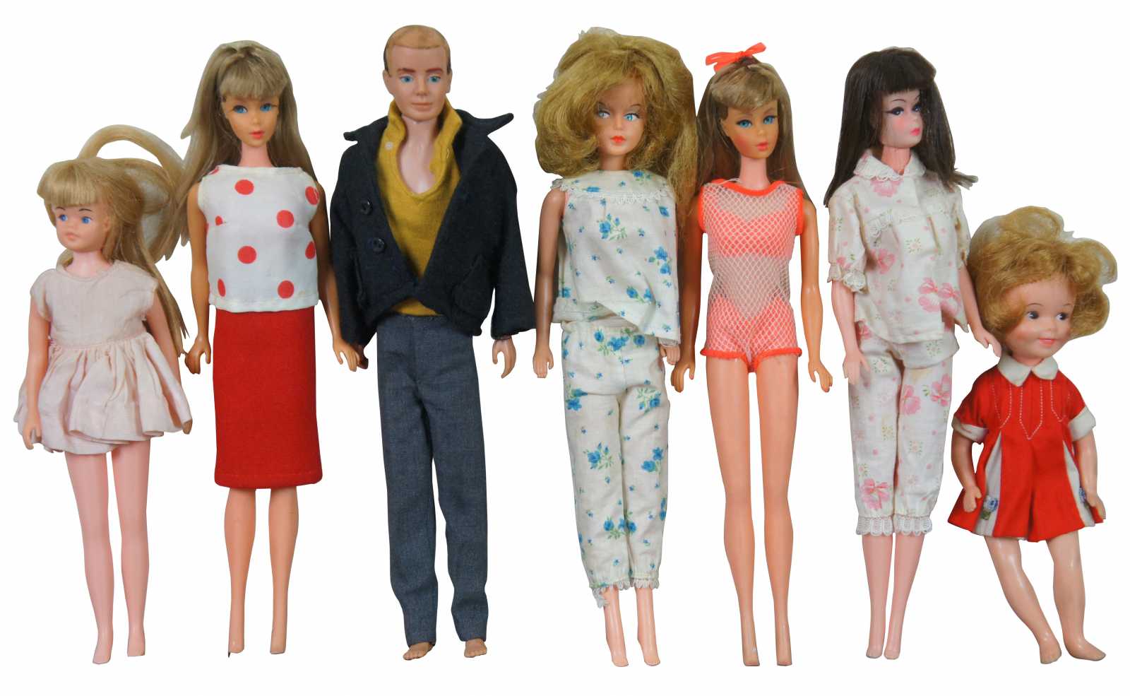 Lot Of 1960s Barbie Ken Trousseau Trunk Dolls Clothes Tressy