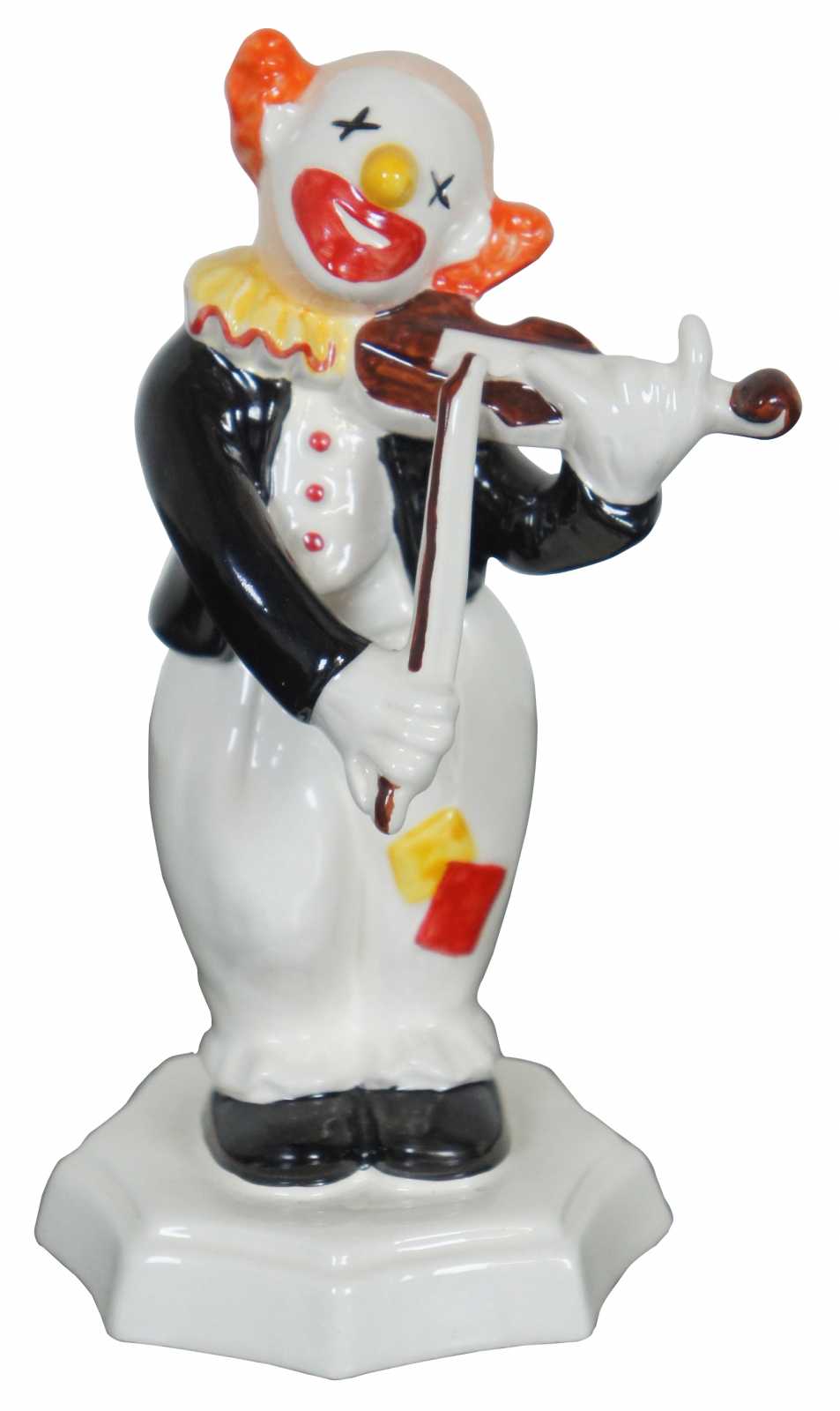 Vintage Goebel Porcelain Circus Clown Playing Violin Figurine Germany