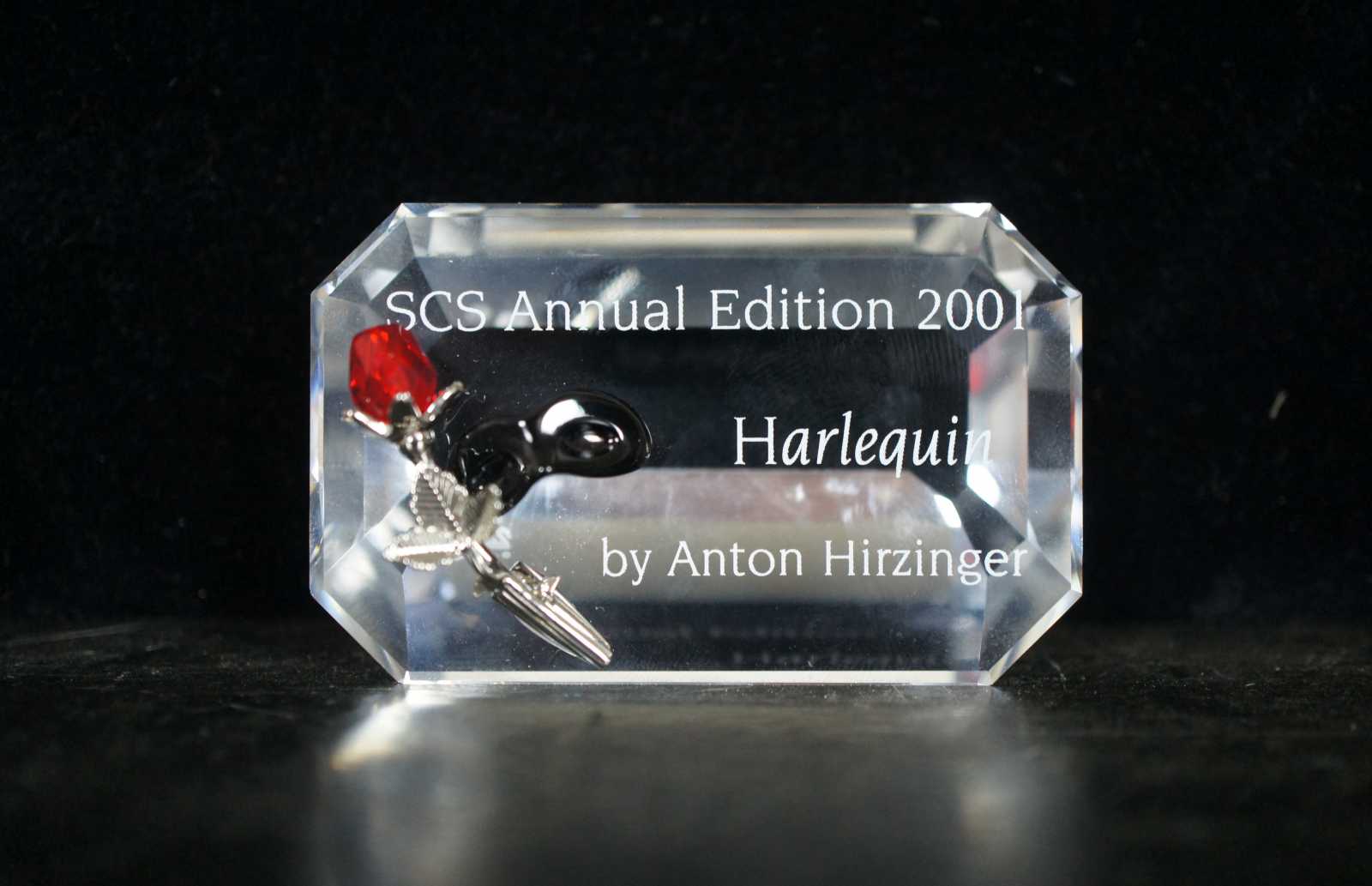 Swarovski Crystal 2001 Masquerade Harlequin Plaque