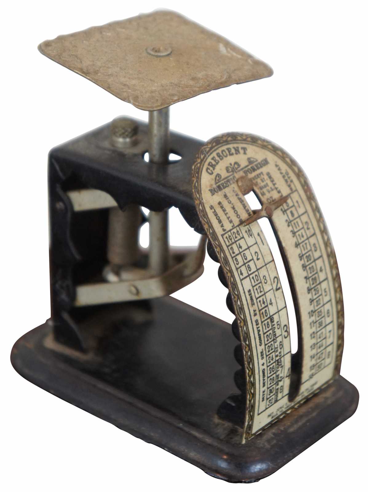 Antique 16oz 1lb Crescent Postal Mail Letter Scale by Pelouze Mfg Co  Chicago 3