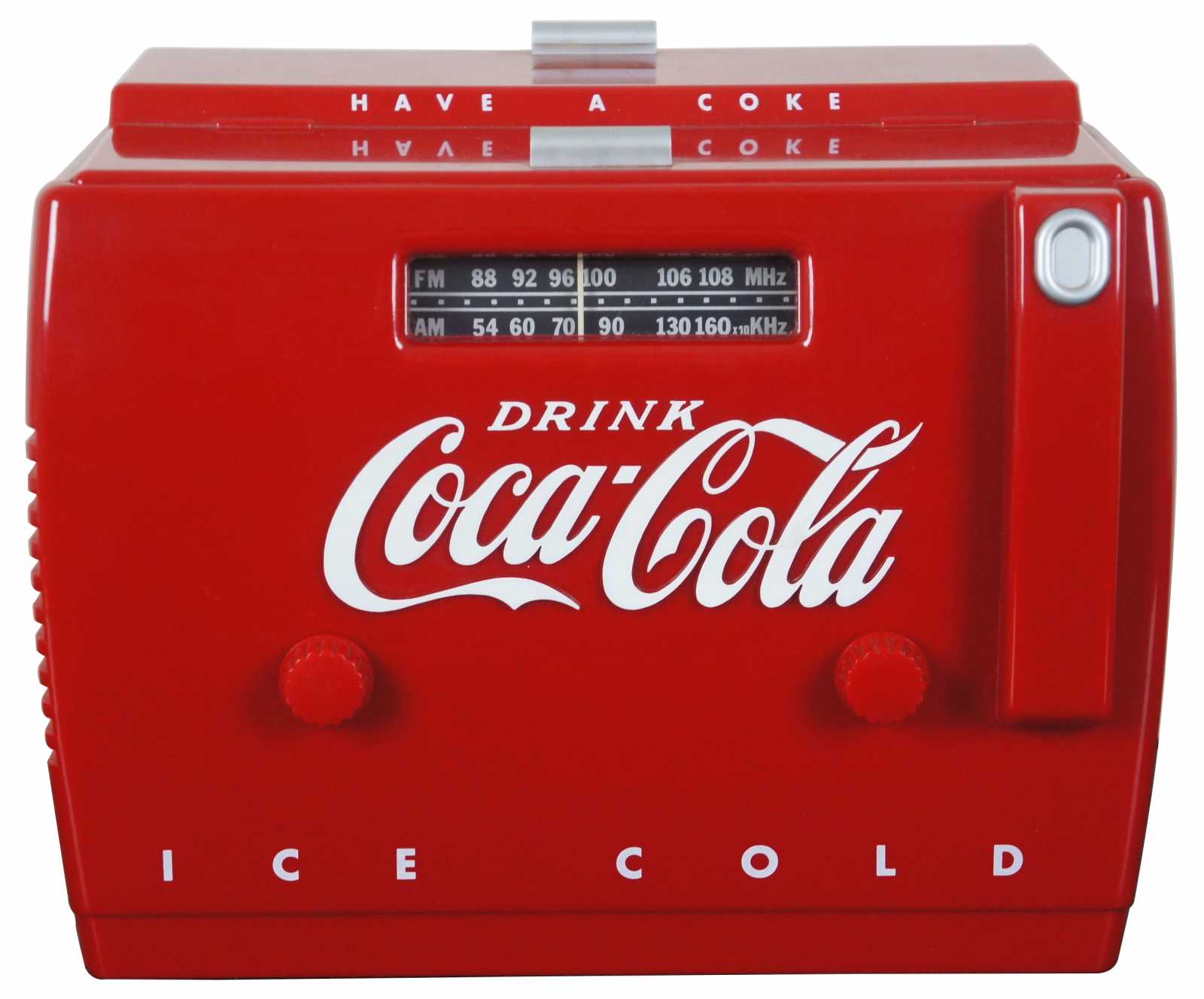 Old Tyme Coca Cola Cooler Radio Am Fm Cassette Player Coke Walt Disney Otr 1949