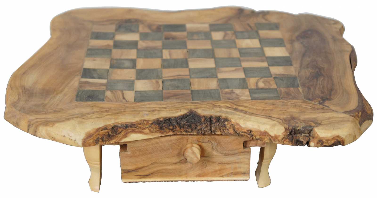 Wooden Chess Set with Rustic Rough Edges - Artisraw