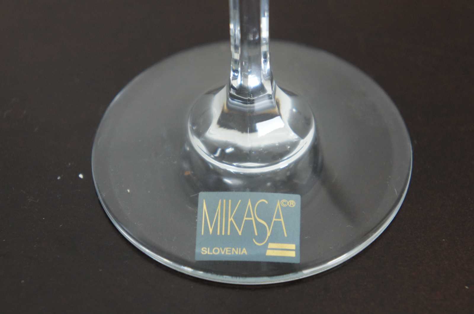 Mikasa Arctic Lights Contemporary Crystal 6oz. Wine Glass Collection of Five