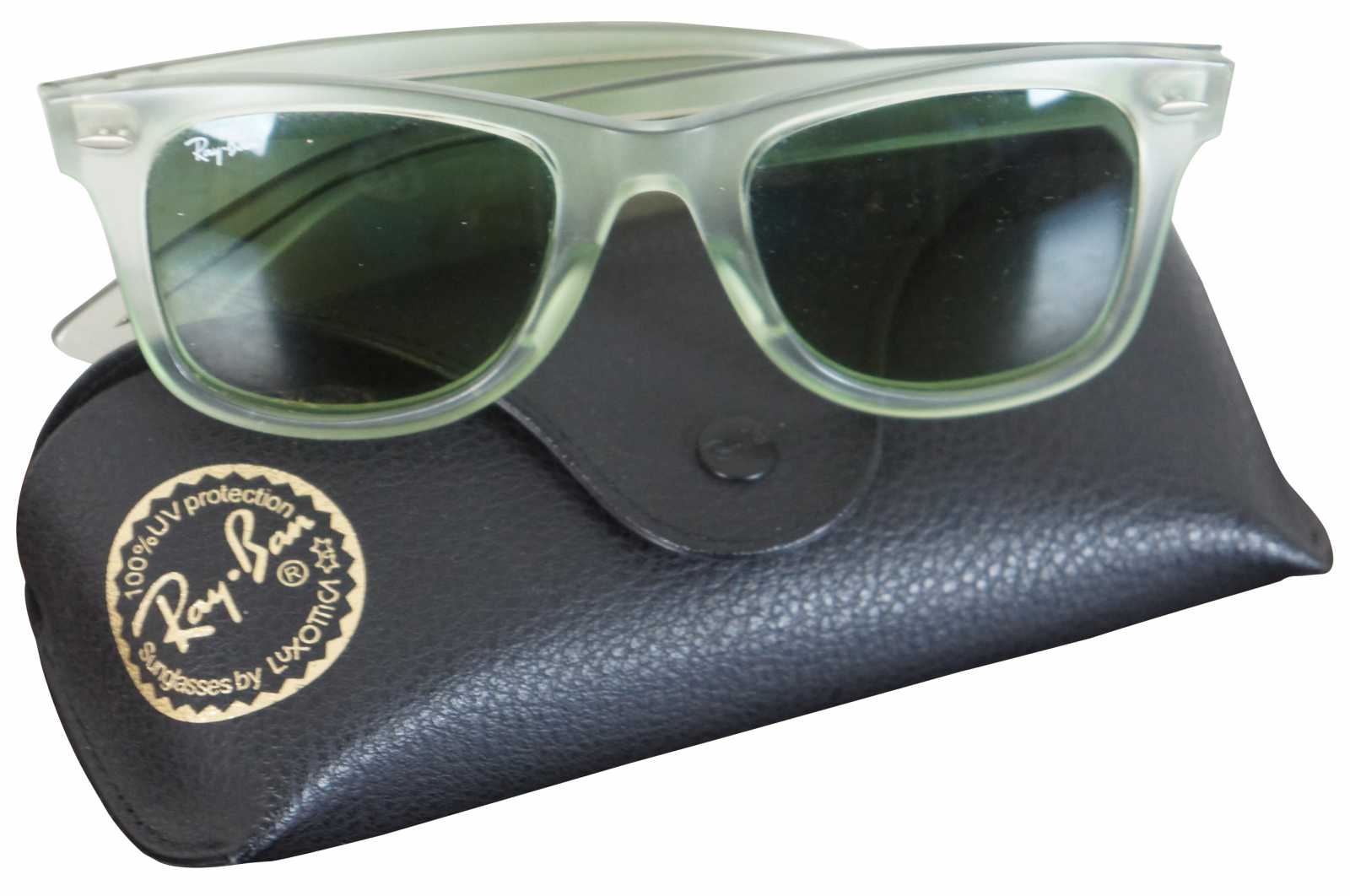 Ray Ban Wayfarer Ice Pop Mint Vitnage Sunglasses & Case RB 