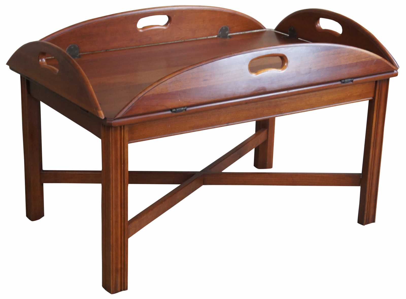 Vintage Ethan Allen Cherry Court Butlers Tray Table Coffee Tea 118009