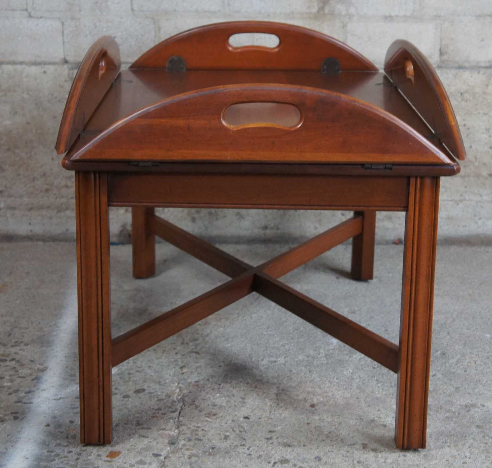 Vintage Ethan Allen Cherry Court Butlers Tray Table Coffee Tea 118009