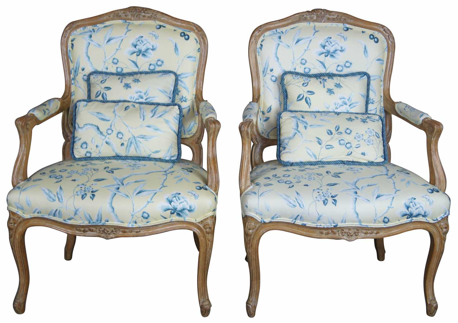 Pair of Louis XV provincial style armchairs