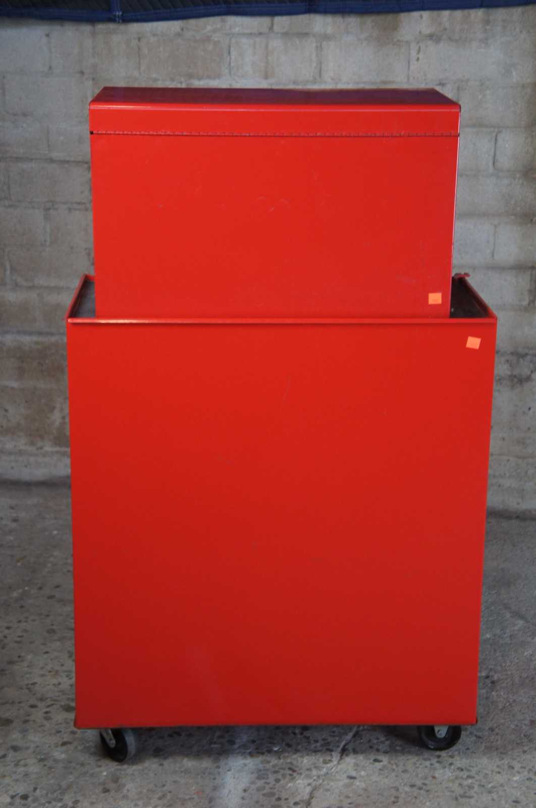 Vintage Sears Craftsman Red Metal Rolling Industrial Tool Box Chest Cart