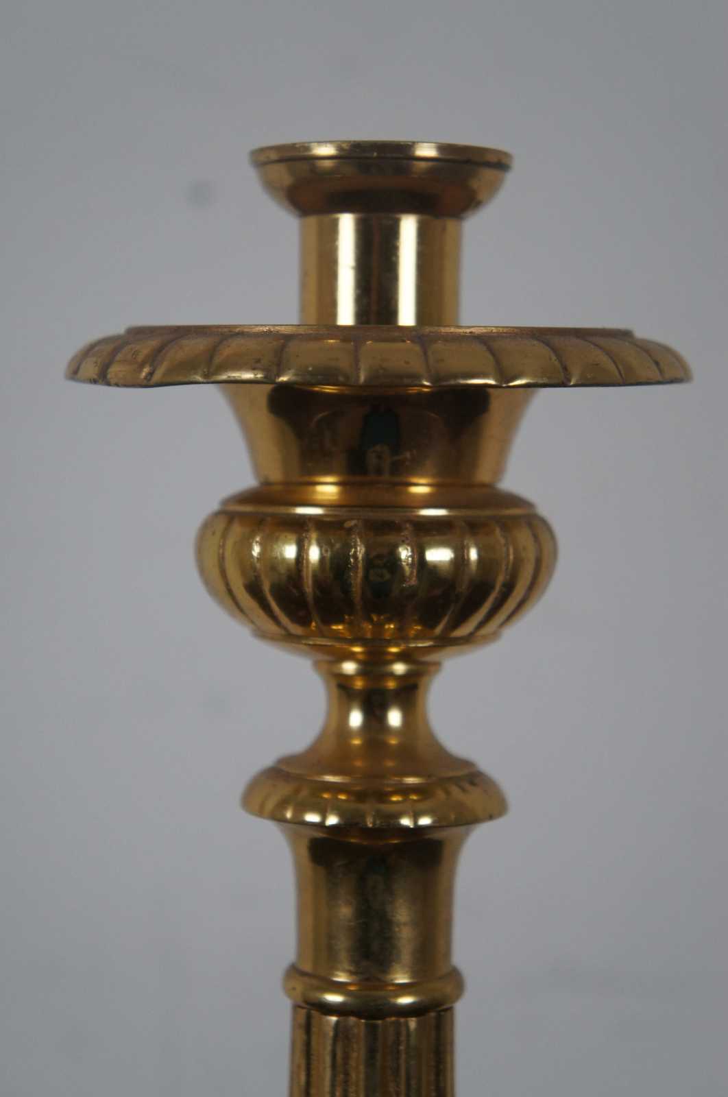 Antique Brass Figural Altar Candlestick Faces of Jesus Mary Joseph ...