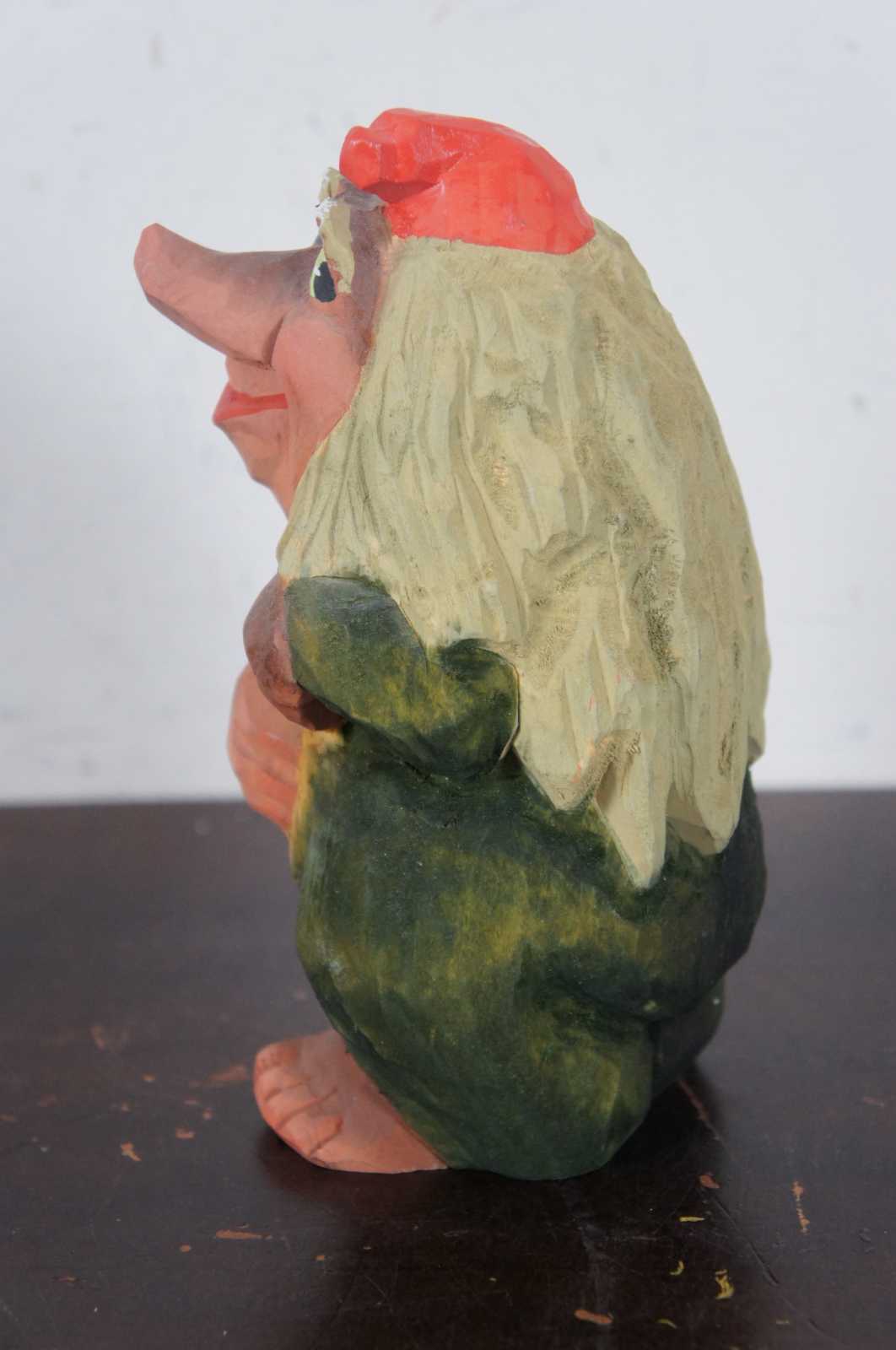 1984 Henning Engelsen Hand Carved Figurine Troll Gnome Animal Suite