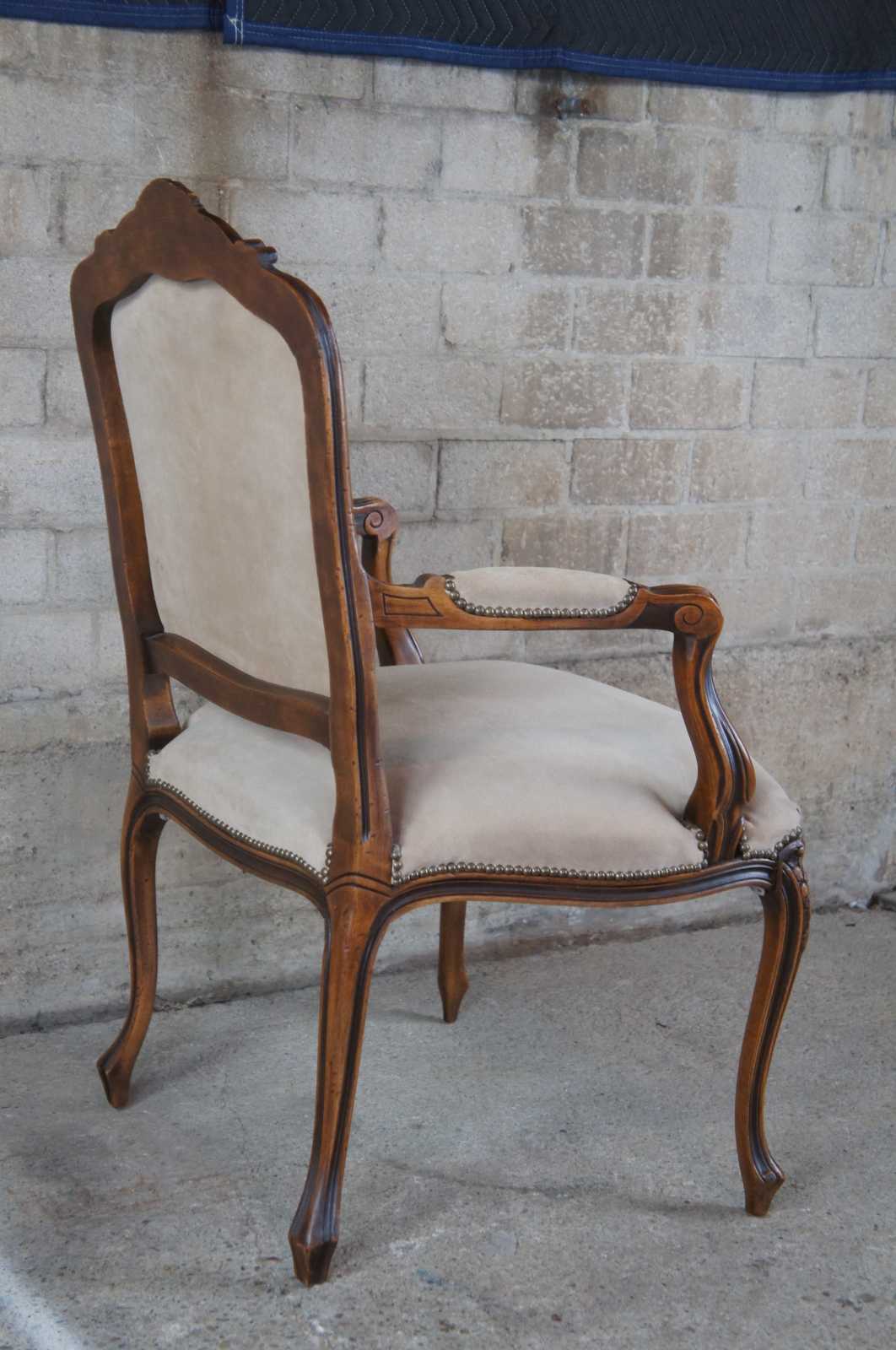 Chateau D'AX Spa Louis XV Arm Chairs Vintage Chair, Red