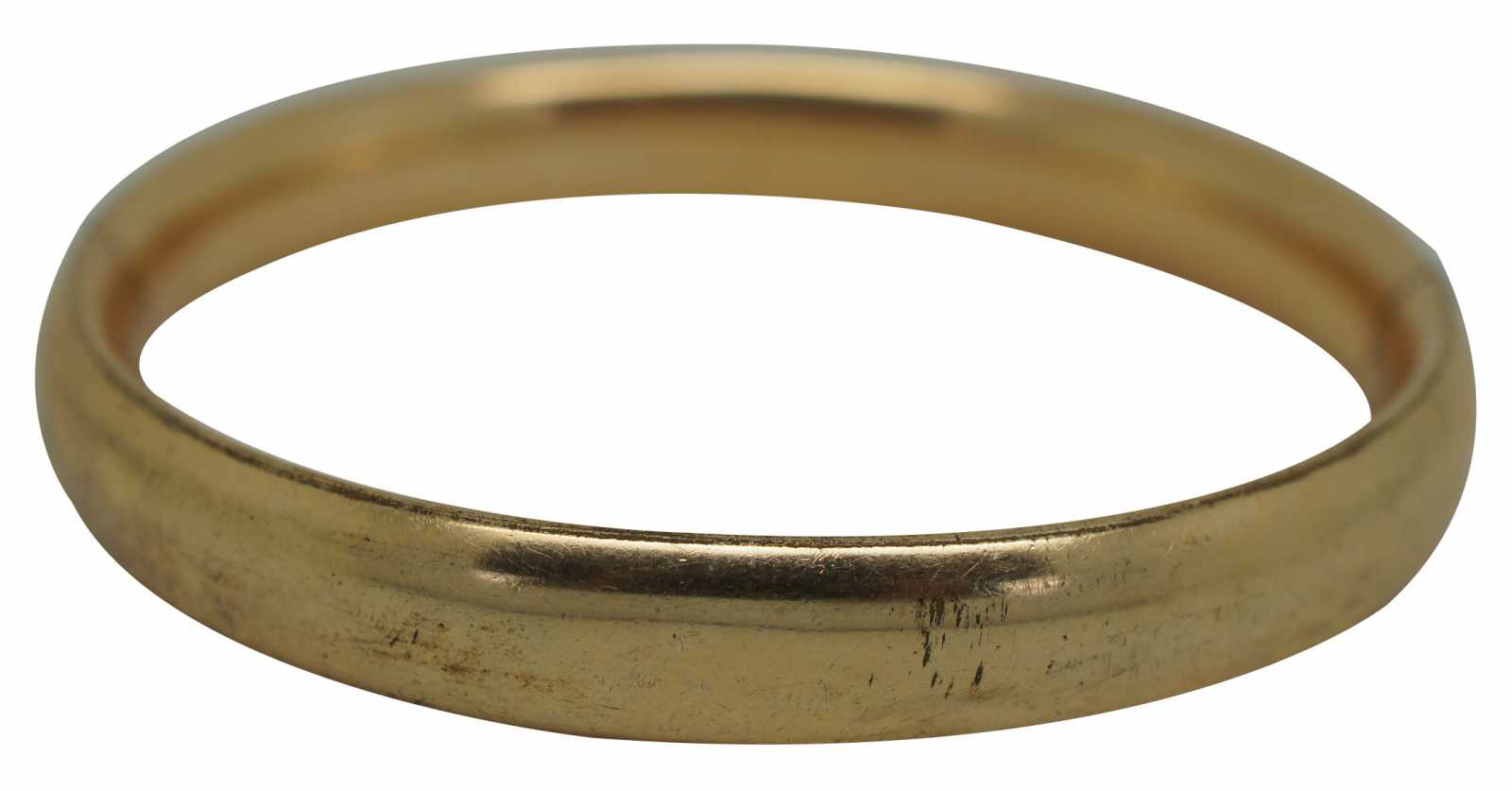 B. A. Ballou & Co Antique Gold Plated Engraved Floral Hinged Bangle ...