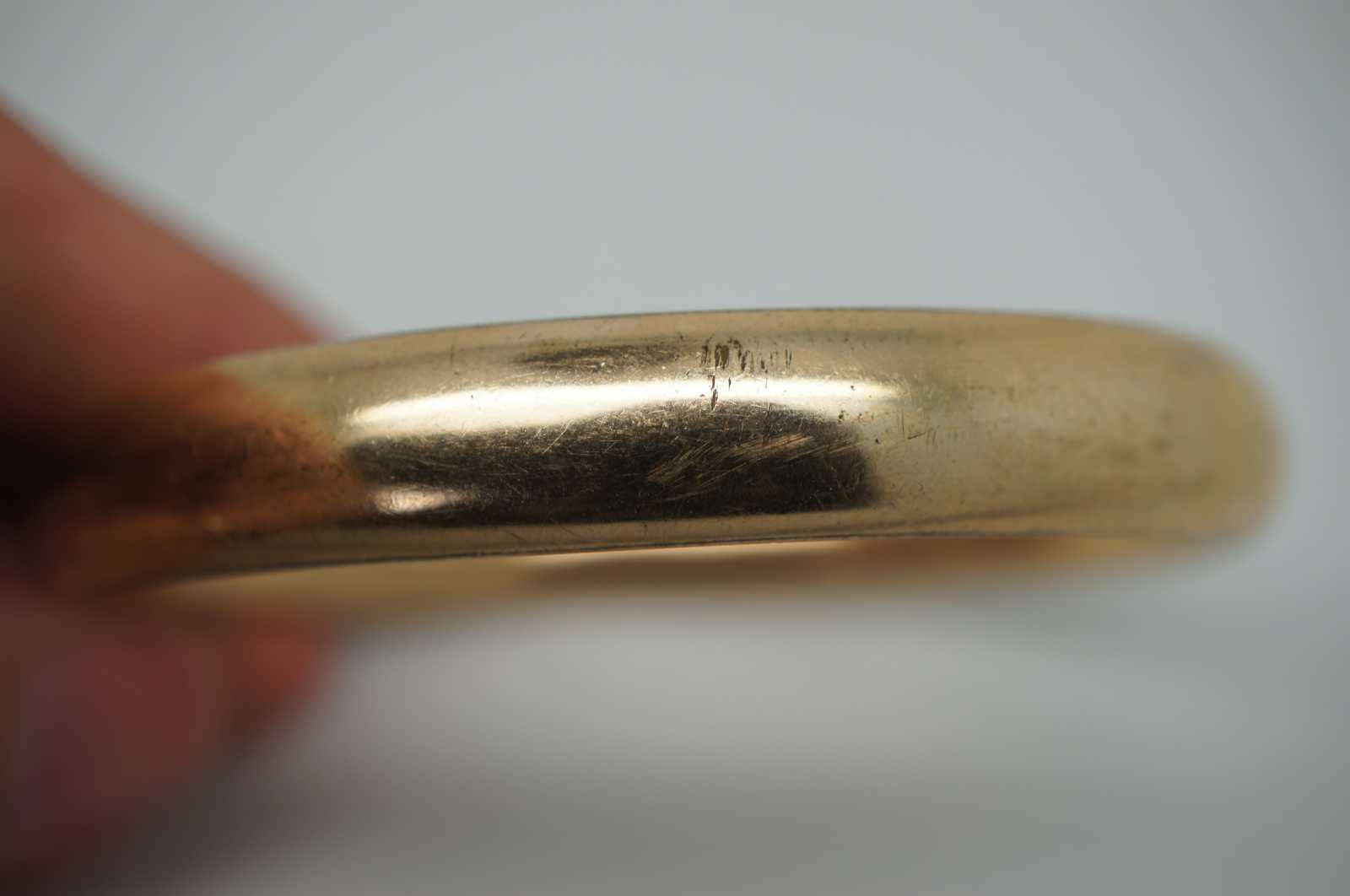 B. A. Ballou & Co Antique Gold Plated Engraved Floral Hinged Bangle ...