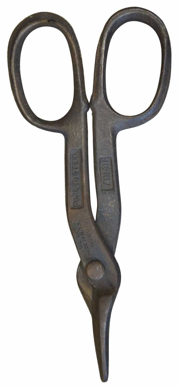 vintage USA made forged steel metal shears & tin snips, industrial  metalworking tools