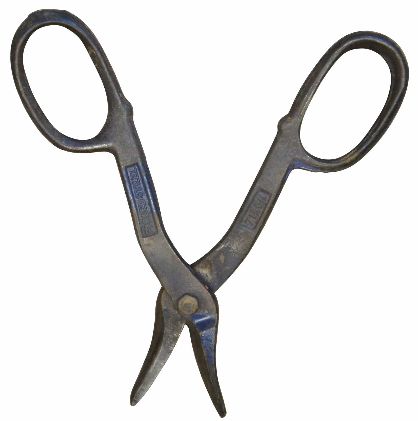 vintage USA made forged steel metal shears & tin snips, industrial  metalworking tools