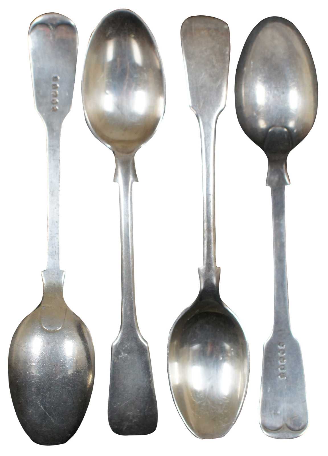 4 Antique Lee & Wigfull Sheffield Silver Plate Coffee Spoons Demitasse 5