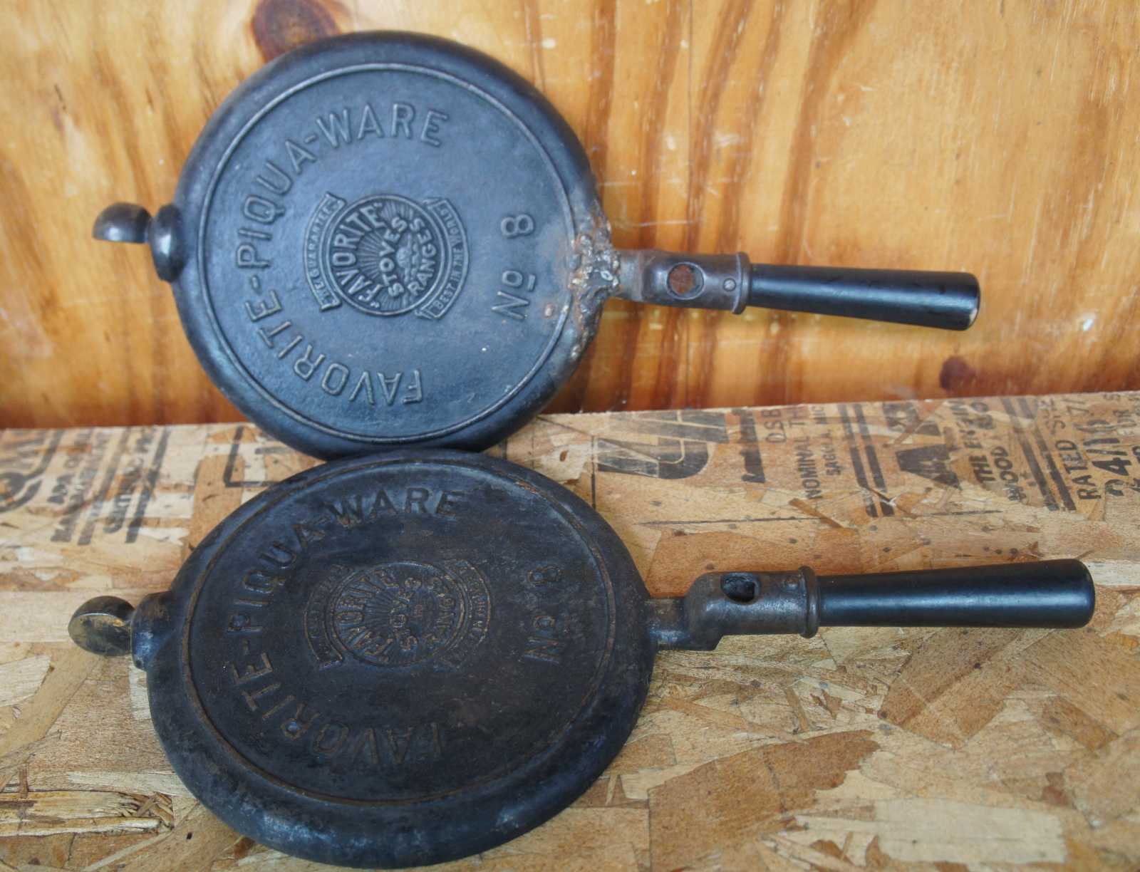 Mid Century Favorite Piqua Ware No 8 Cast Stove Range Waffle Iron Pancake