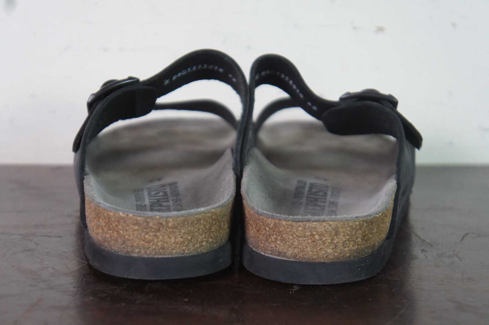Vintage Mephisto Nerio Scratch Black Mens Sandals Slides Berk Shoes US ...