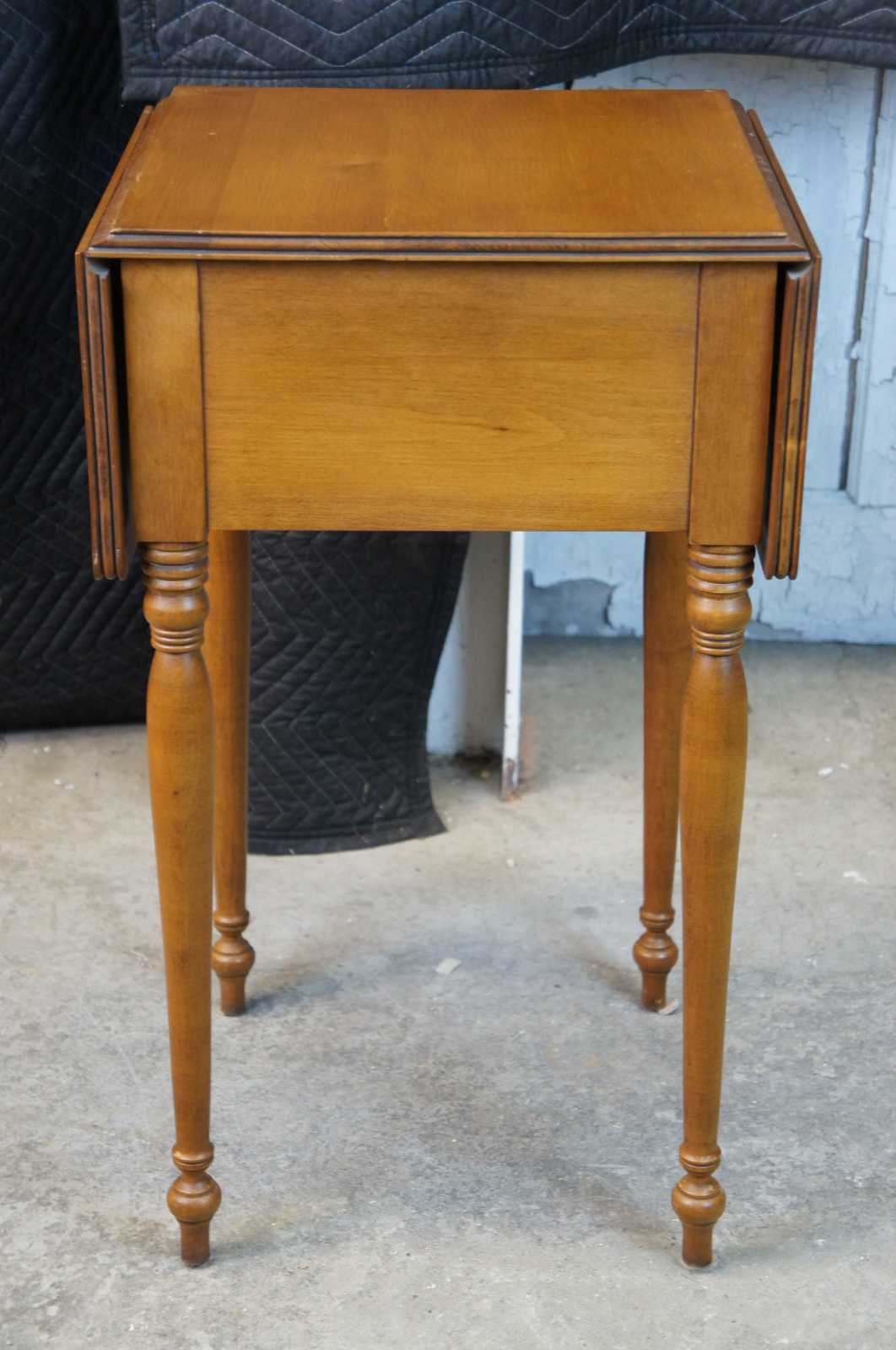 Antique Maple Conant Ball New England Drop Leaf Pedestal Table Plant ...