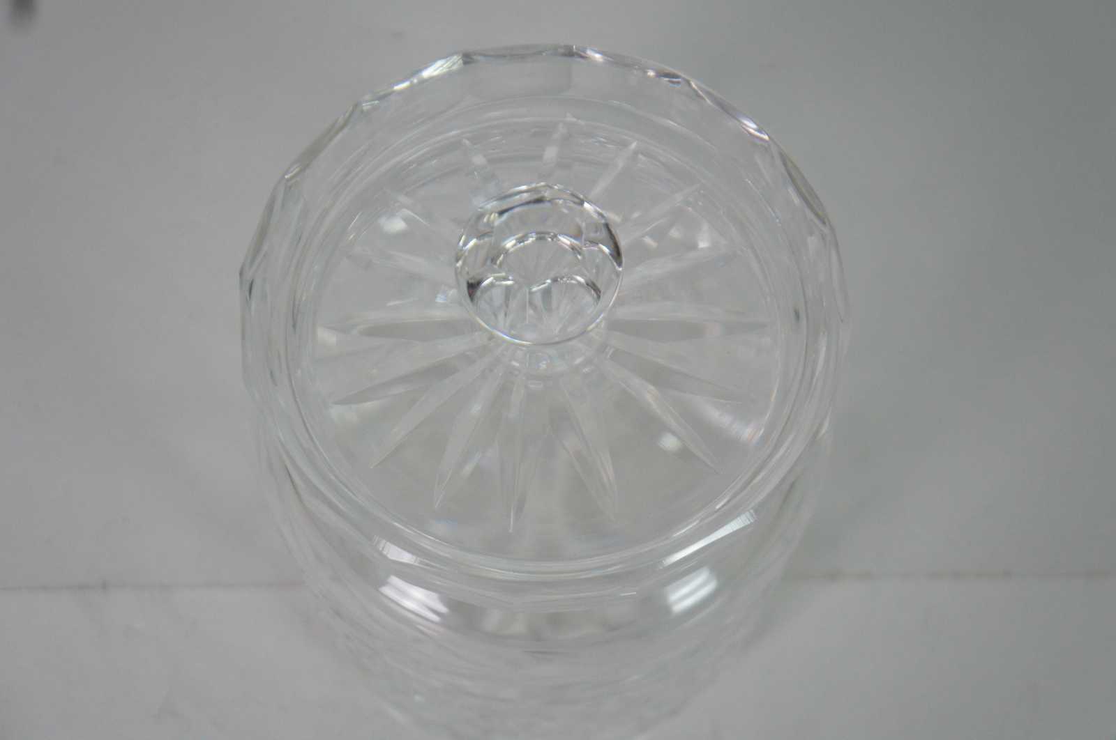 Vintage Clear Pressed Glass Lidded Cookie Candy Compote Biscuit Barrel Jar  7.5