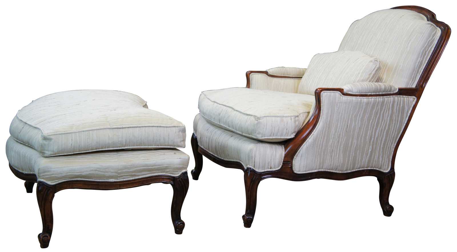 French louis xv style walnut bergere arm chair