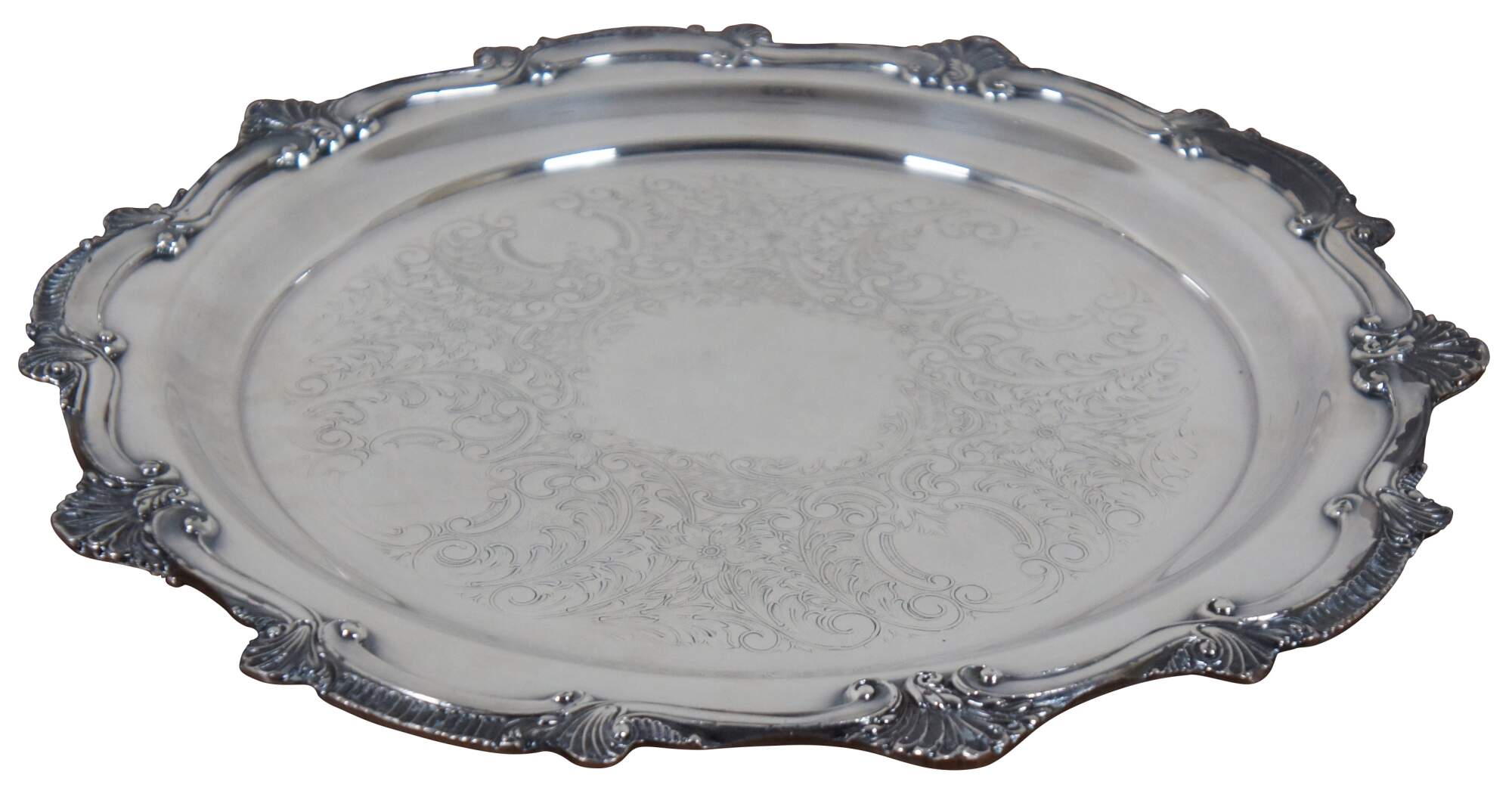 W&S Blackinton 289 Chippendale Silverplate Scallop Serving Platter Bar ...