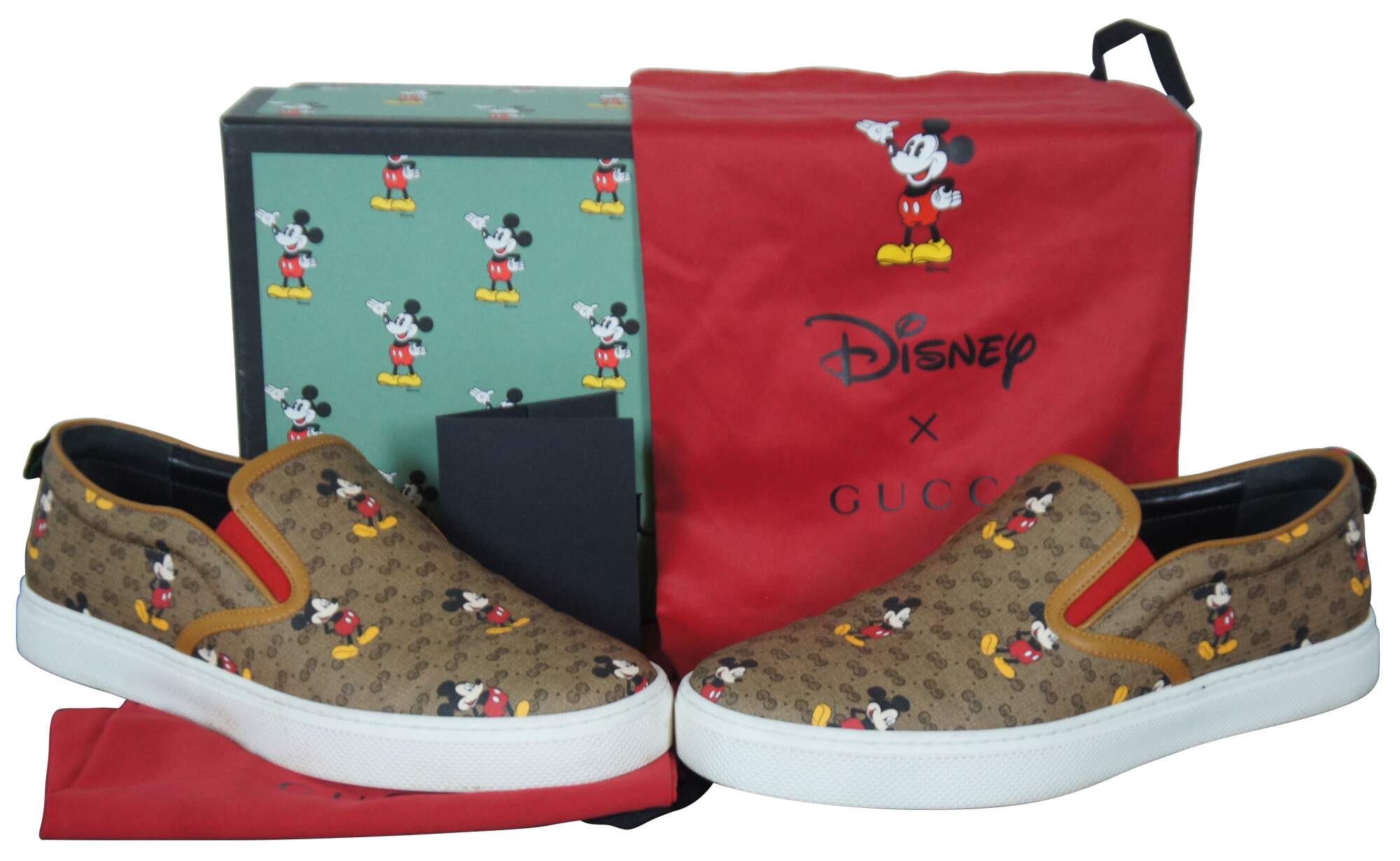 New Gucci X Disney Supreme Mickey Slides 603702 HWU60 8488 12 G 12.5 US
