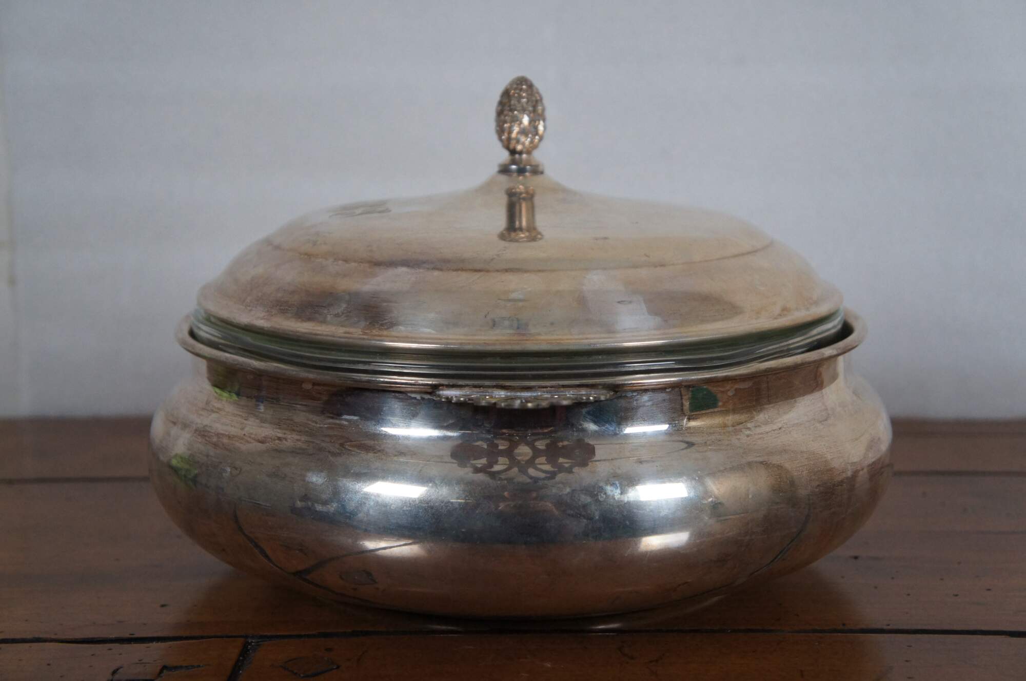 Vtg Sheffield Silver Plate Lidded Casserole Serving Chafing Dish 3 Qt ...