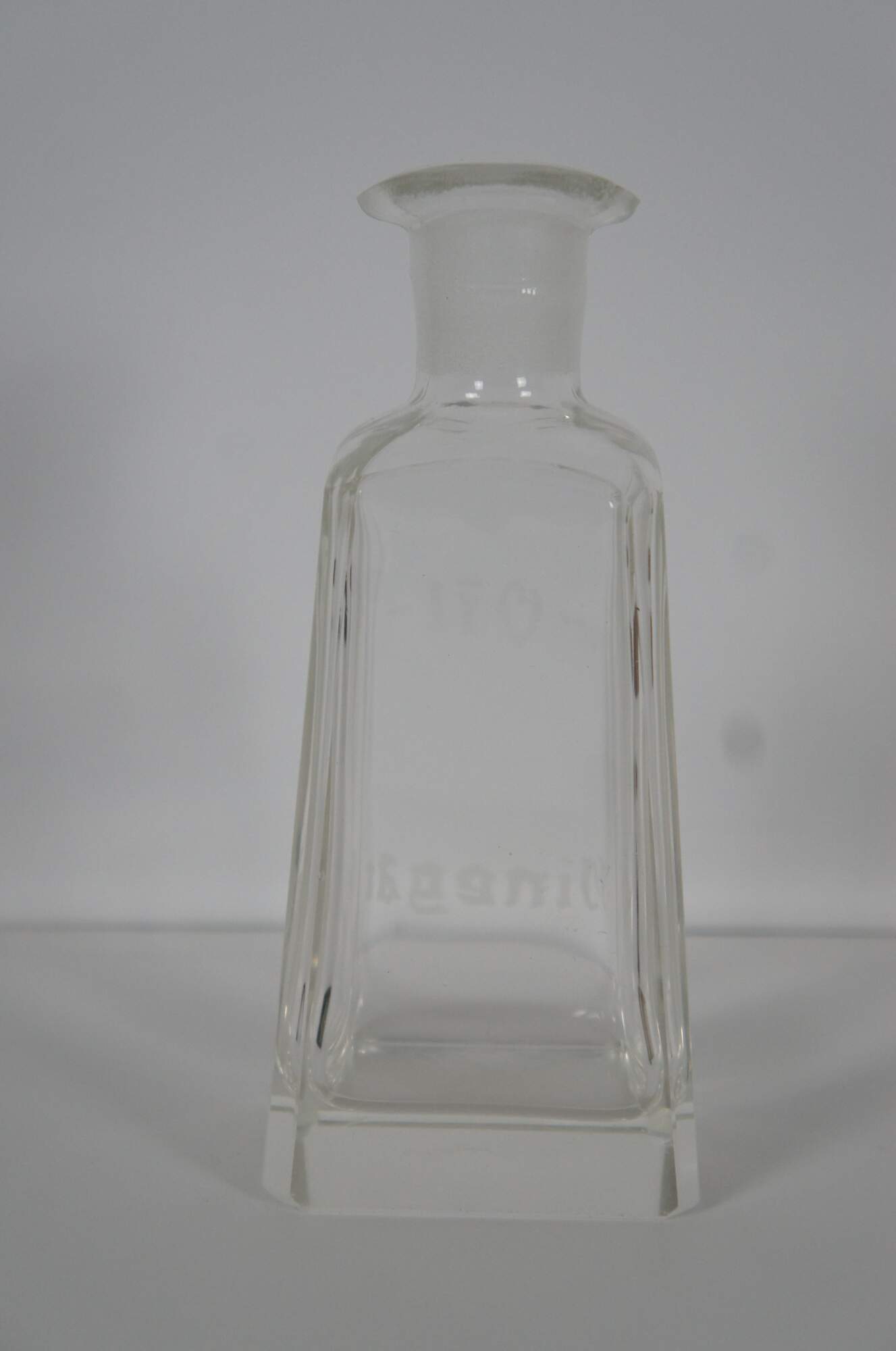 Vintage Salad Dressing Mixing Bottle Clear Glass Salad Dressing