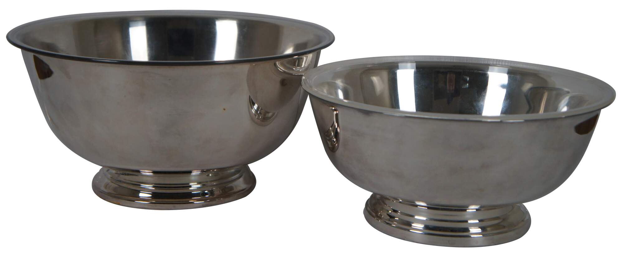 2 Vintage Oneida & Gorham Silver Plate Paul Revere Serving Bowls ...