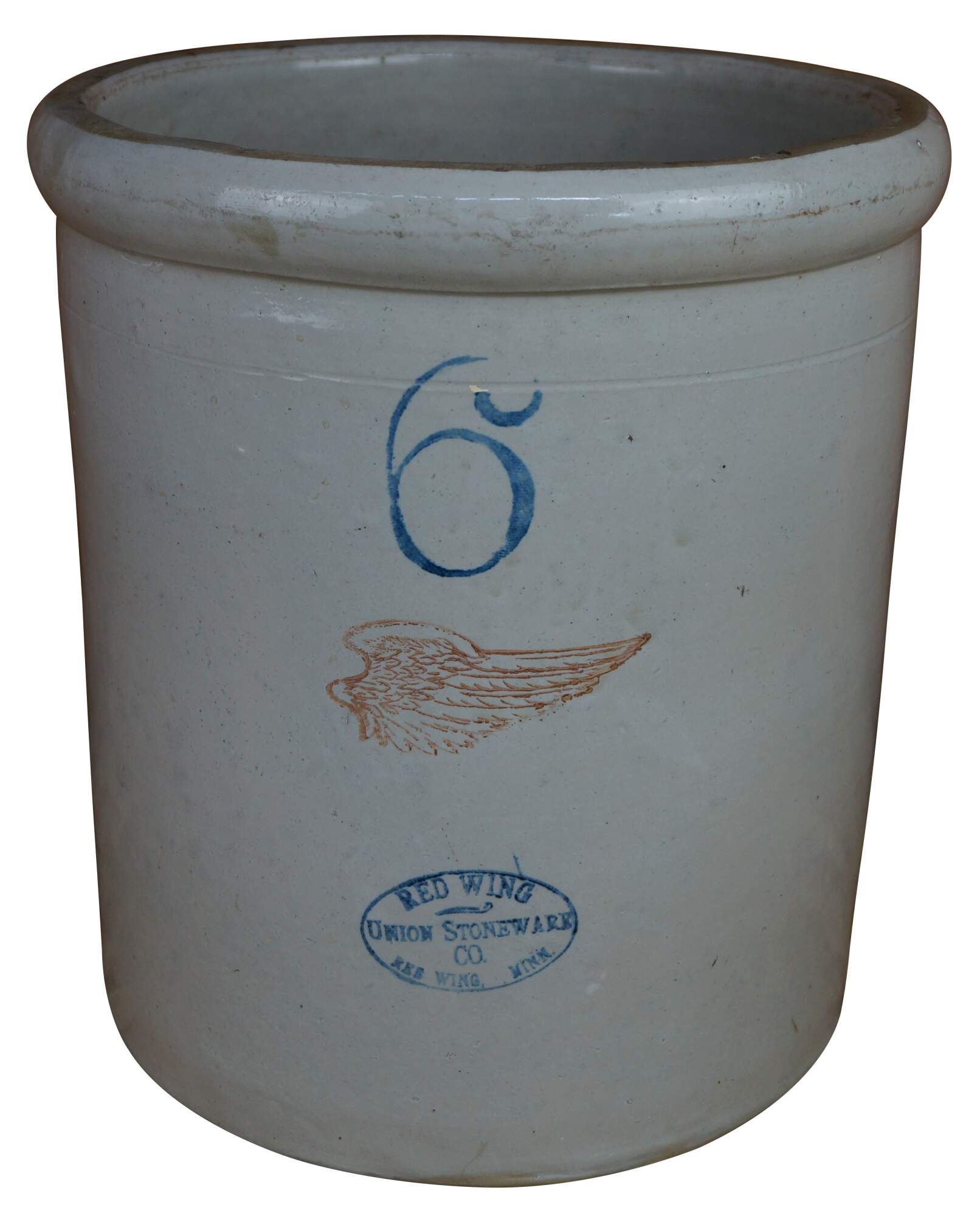 Stoneware 20 Gallon Red Wing Country Farmhouse Antique Crock