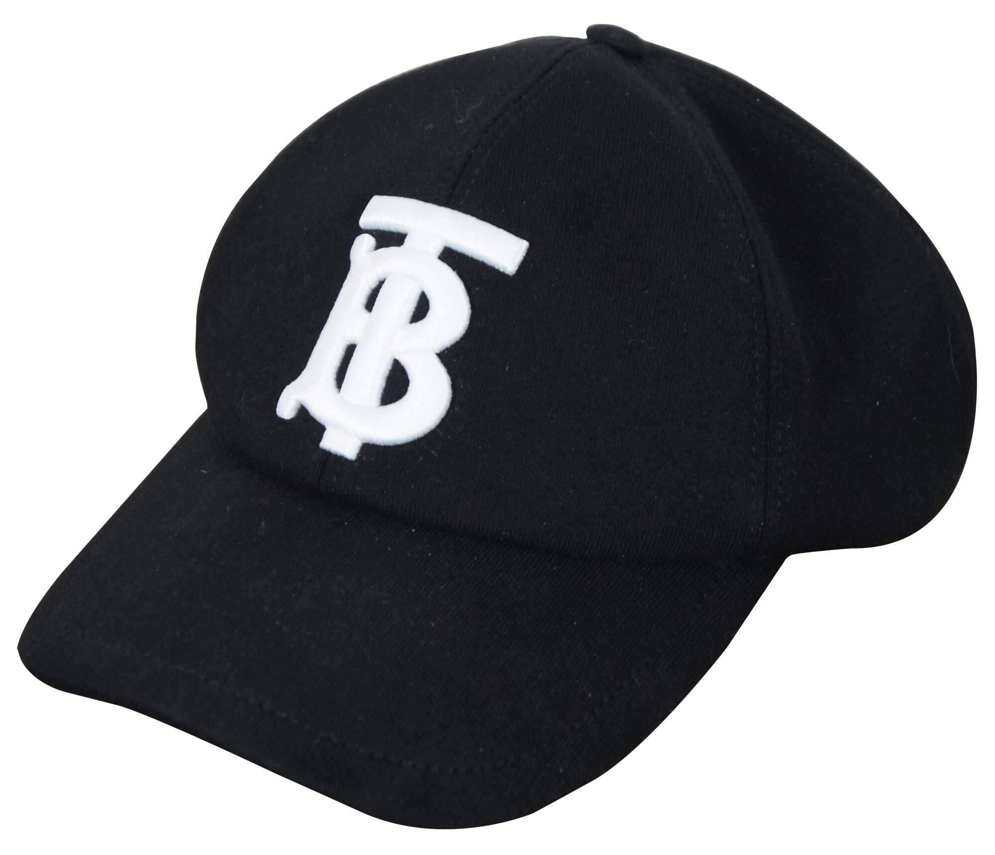 Vtg Burberry TB Logo Cotton Unisex Black Baseball Cap Hat Size M London  England