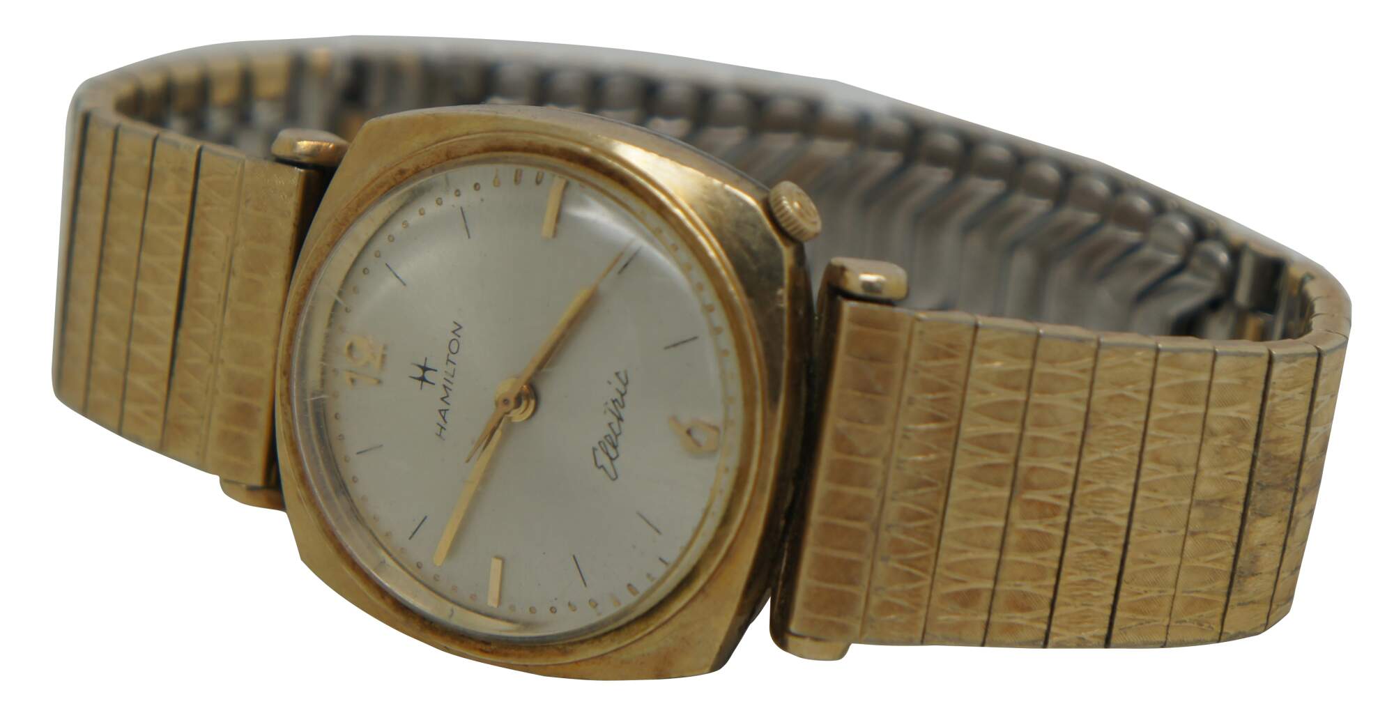 1960s Hamilton Gemini 10K Gold Filled Electric Wrist Watch MCM Retro
