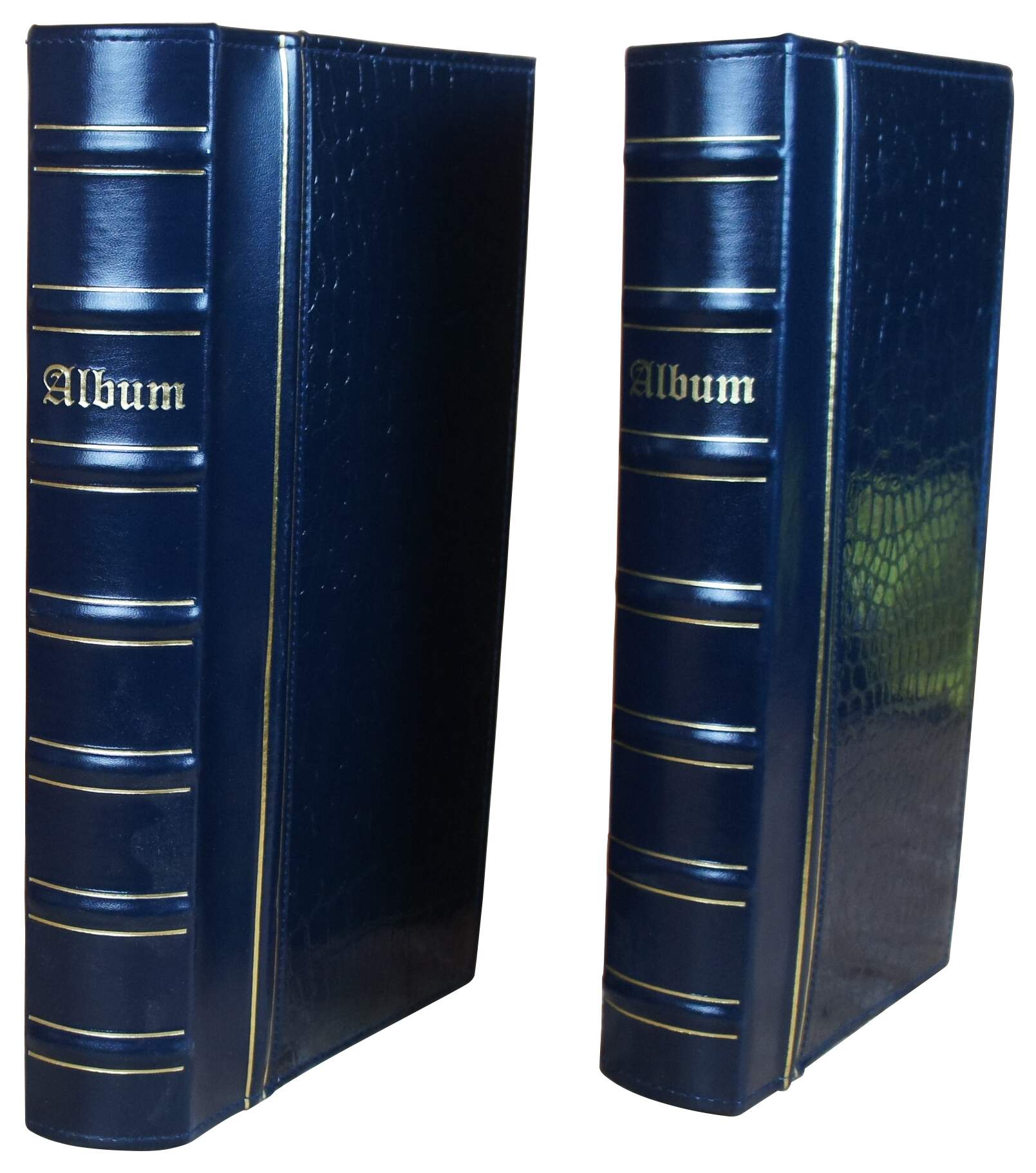 2-vintage-100pg-embossed-faux-leather-photo-picture-albums-holds-300