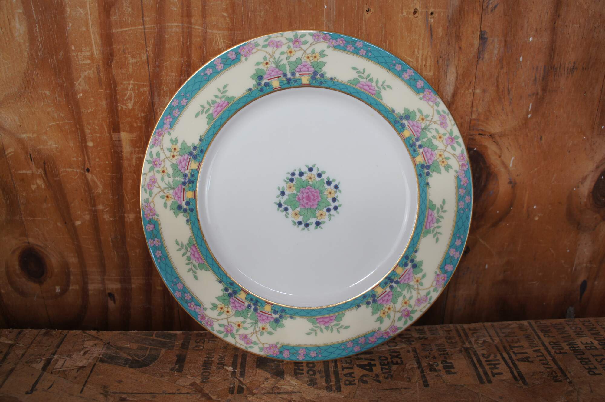 62 Pc Vintage Lenox Monticello C300 Teal Floral Porcelain Dinnerware