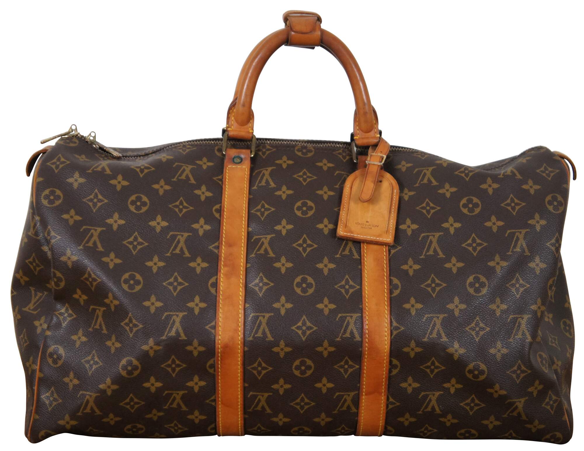 Vtg Louis Vuitton Keepall Bandouliere 45 Malletier LV Monogram Boston Bag  21